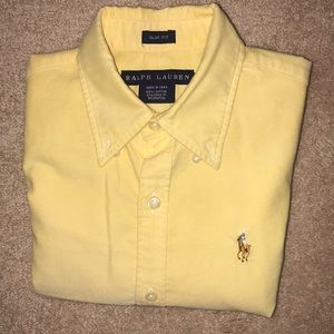 Men’s slim fit Ralph Lauren button down shirt.